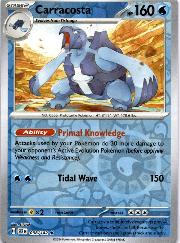 Pokemon Carracosta 038/142 Stellar Crown Reverse Holo NM