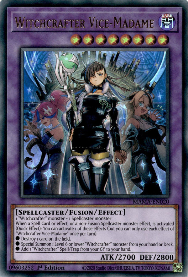 Yugioh Witchcrafter Vice-Madame MAMA-EN020 Ultra Rare 1st Edition NM