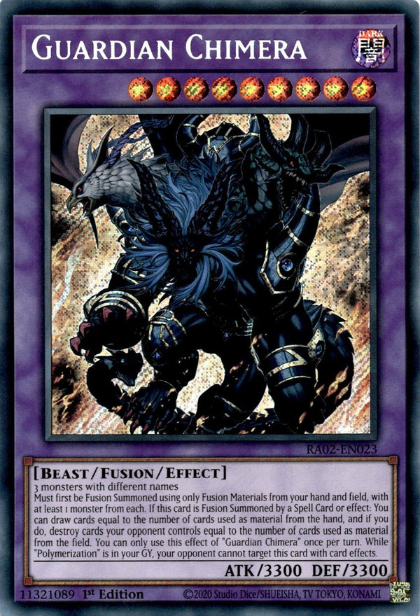 Yugioh Guardian Chimera RA02-EN023 Secret Rare 1st Edition NM