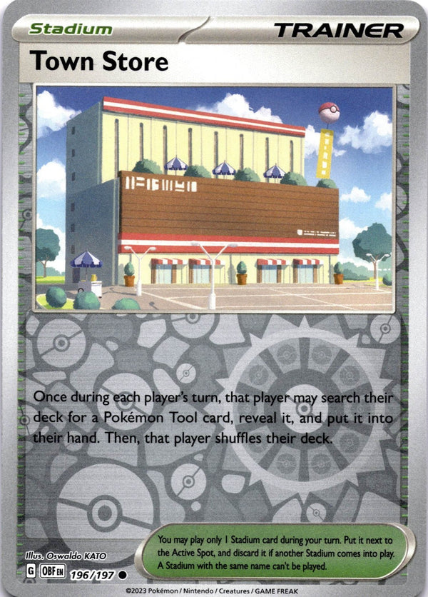 Pokemon Town Store 196/197 Obsidian Flames Reverse Holo NM