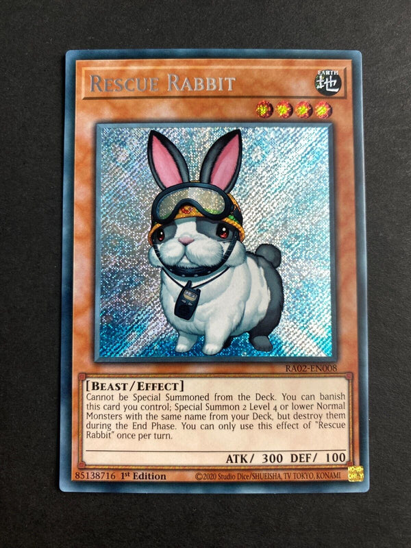 Yugioh Rescue Rabbit RA02-EN008 Secret Rare 1st Edition NM