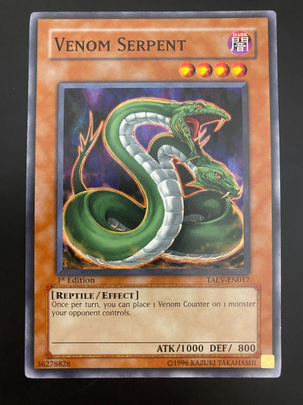 Yugioh Venom Serpent TAEV-EN017 1st Edition Common NM/MINT