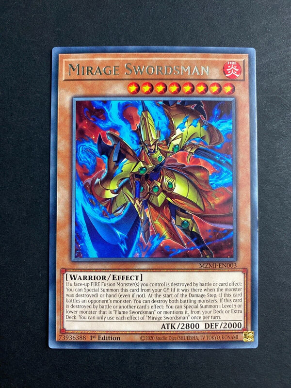 Yugioh Mirage Swordsman MZMI-EN003 Rare 1st Edition LP