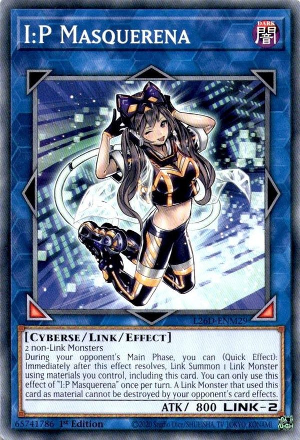 Yugioh I:P Masquerena L26D-ENM29 Common 1st Edition NM