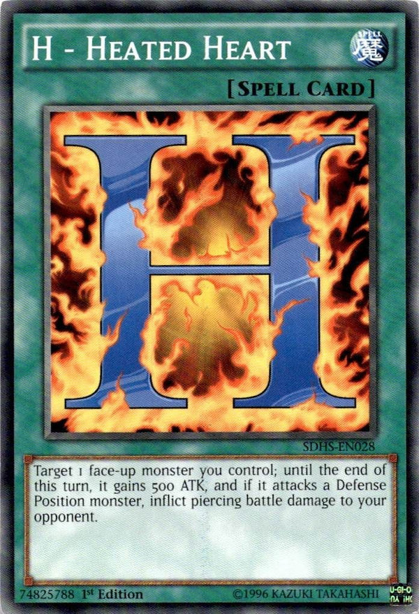 Yugioh H - Heated Heart SDHS-EN028 Common 1st Edition LP/NM