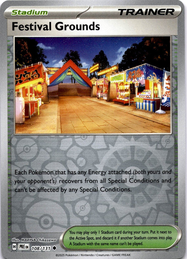 Pokemon Festival Grounds 108/131 Prismatic Evolutions Reverse Holo NM