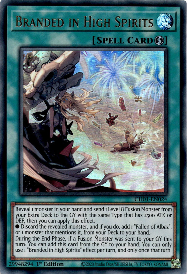 Yugioh Branded in High Spirits CH01-EN024 Ultra Rare 1st Edition NM
