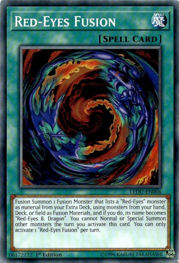 Yugioh Red-Eyes Fusion LEDU-EN006 Common 1st Edition VLP/NM