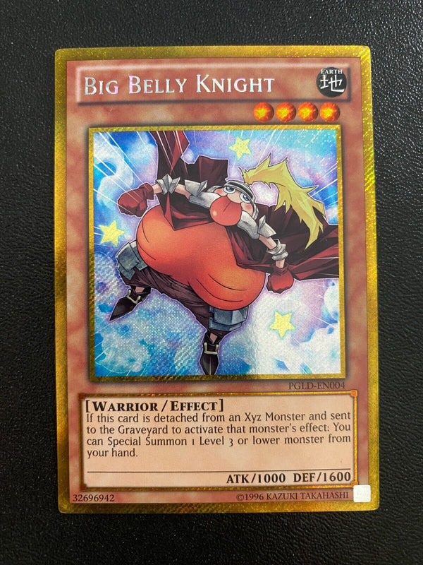 Yugioh Big Belly Knight PGLD-EN004 Premium Gold Rare Unlimited Edition MP/LP