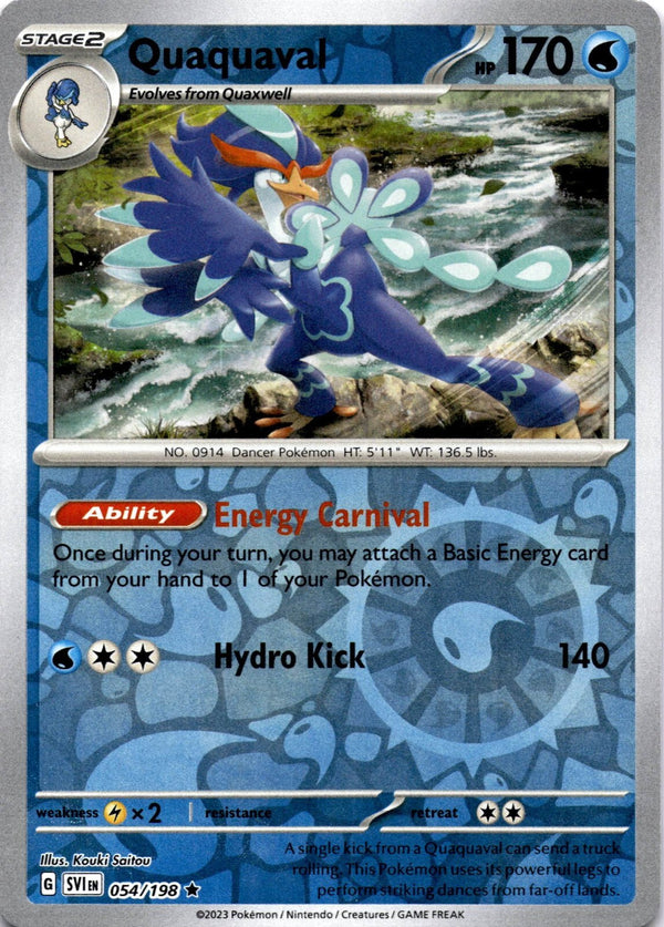Pokemon Quaquaval 054/198 Scarlet Violet Base Reverse Holo NM