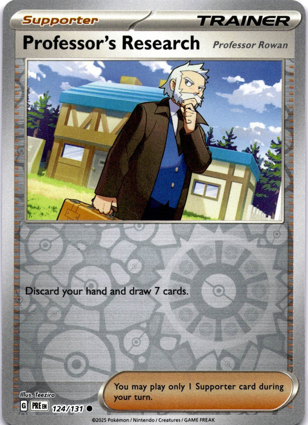 Pokemon Professor's Research 124/131 Prismatic Evolutions Reverse Holo NM