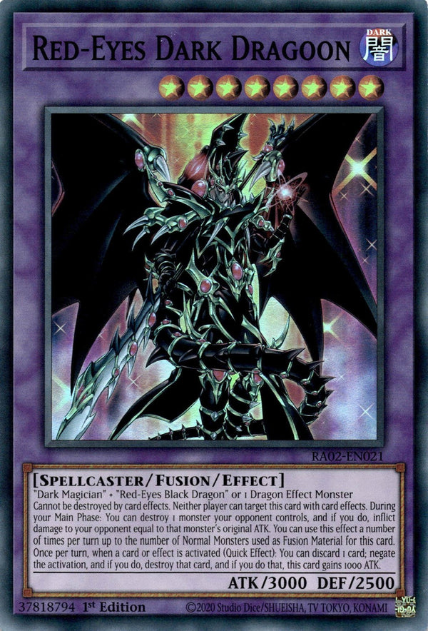 Yugioh Red-Eyes Dark Dragoon RA02-EN021 Super Rare 1st Edition NM