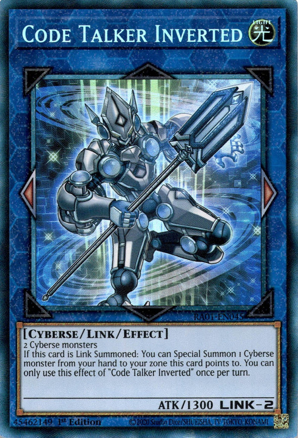 Yugioh Code Talker Inverted RA01-EN045 Collector’s Rare 1st Edition NM