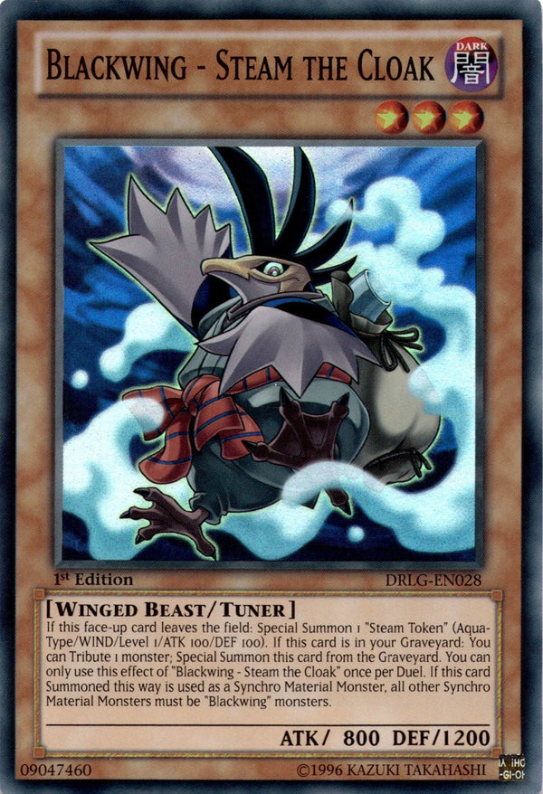 Yugioh Blackwing - Steam the Cloak DRLG-EN028 Super Rare 1st/unlim Edition NM