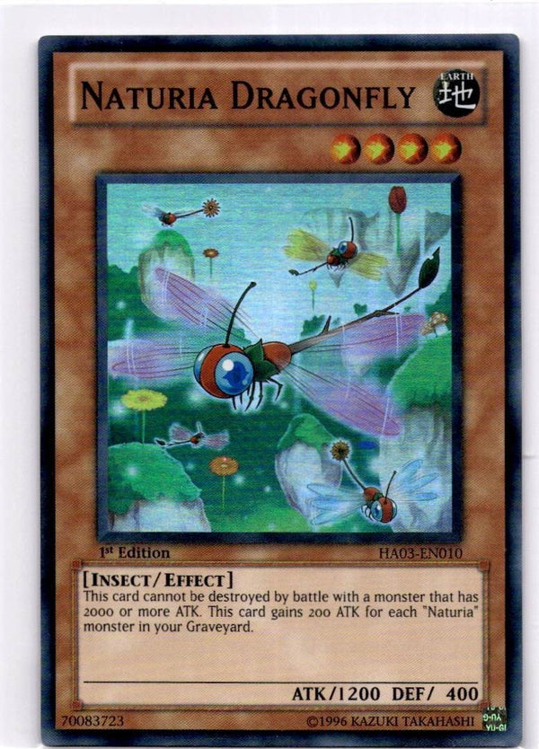 Yugioh Naturia Dragonfly HA03-EN010 Super Rare 1st Edition NM