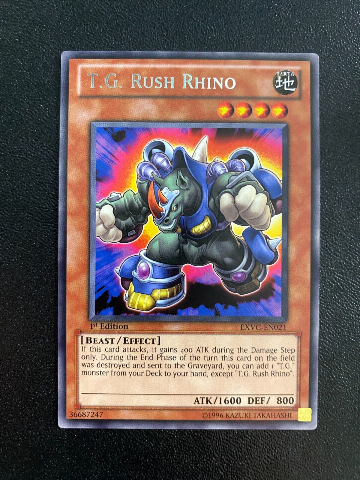 Yugioh T.G. Rush Rhino EXVC-EN021 Rare 1st Edition NM