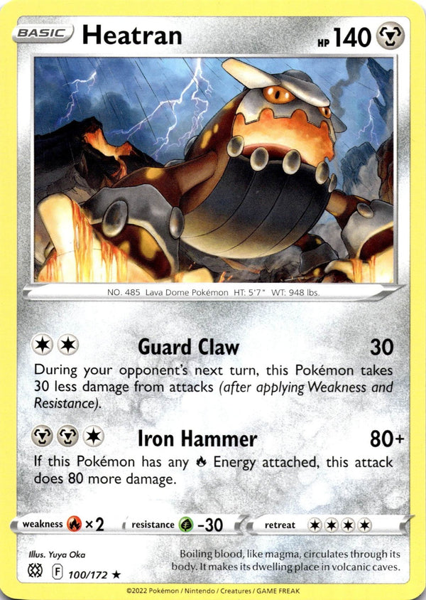 Pokemon Heatran 100/172 Brilliant Stars Non Holo NM