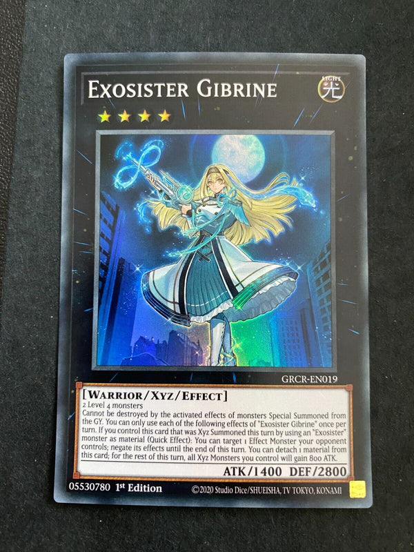 Yugioh Exosister Gibrine GRCR-EN019 Super Rare 1st Edition NM