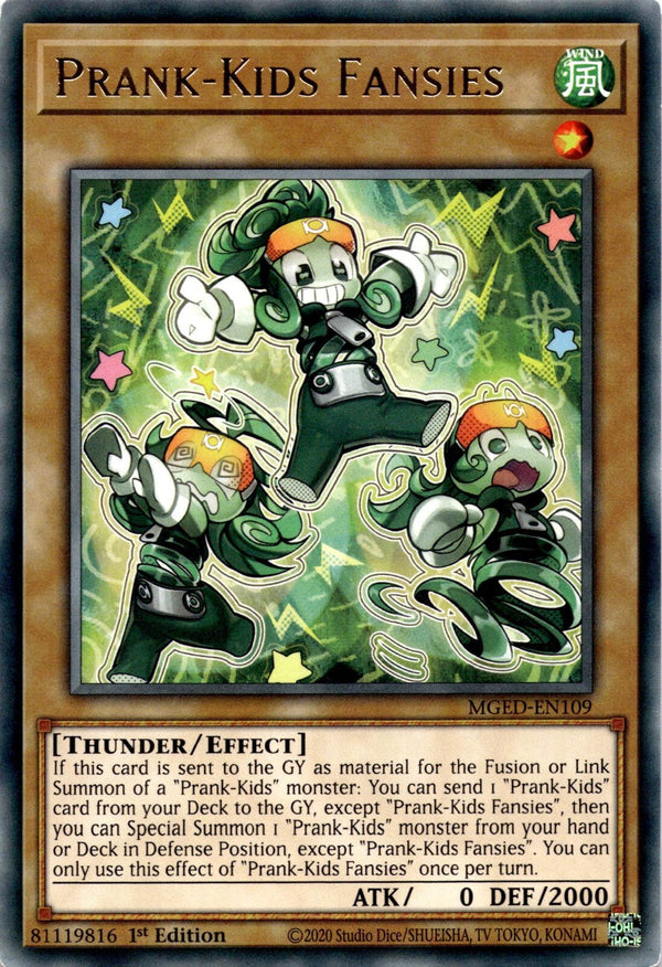 Yugioh Prank-Kids Fansies MGED-EN109 Rare 1st Edition NM