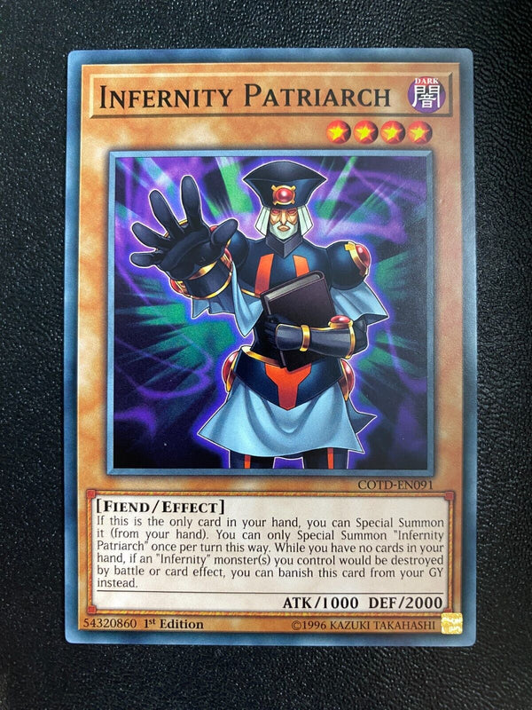 Yugioh Infernity Patriarch COTD-EN091 Common 1st Edition NM