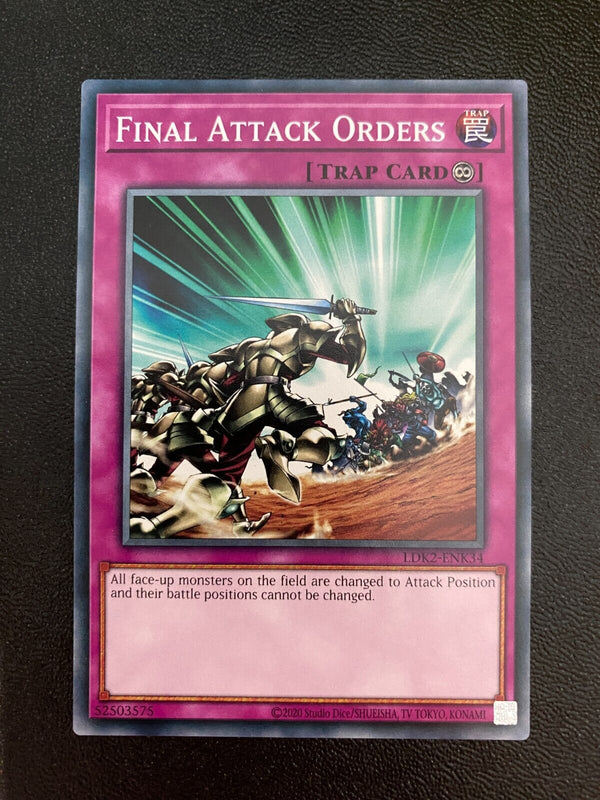 Yugioh Final Attack Orders LDK2-ENK34 Common Unlimited Edition NM