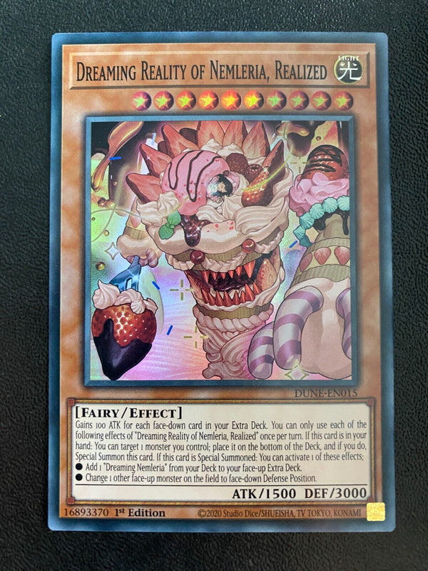 Yugioh Dreaming Reality of Nemleria, Realized DUNE-EN015 Super Rare  NM/MINT