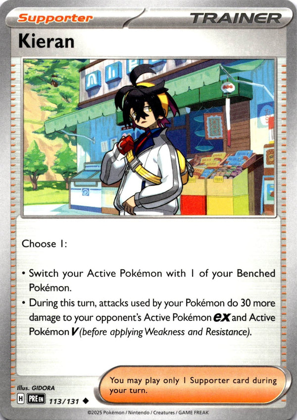 Pokemon Kieran 113/131 Prismatic Evolutions Non Holo NM