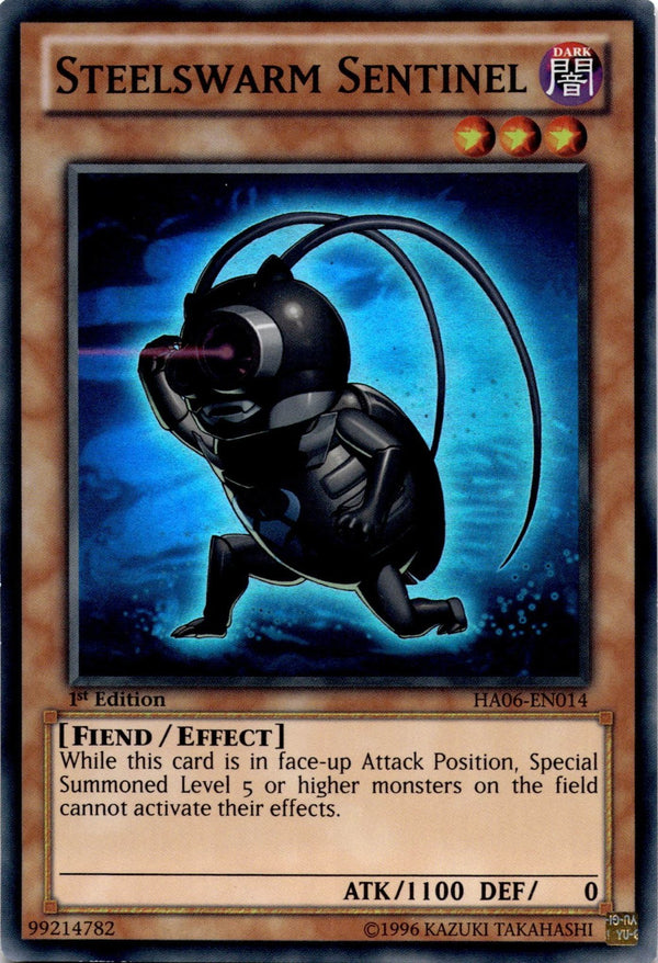 Yugioh Steelswarm Sentinel HA06-EN014 Super Rare 1st Edition MP