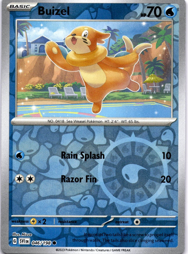 Pokemon Buizel 046/198 Scarlet Violet Base Reverse Holo LP/NM