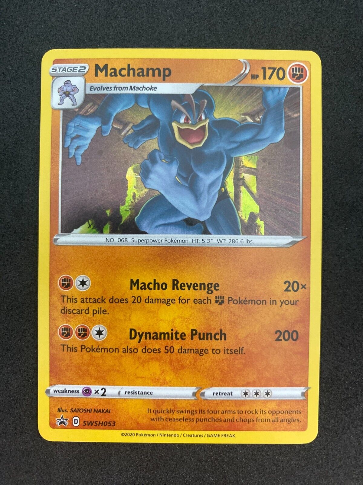 Pokemon Machamp SWSH053 Cosmos Black Star Promos Holo NM