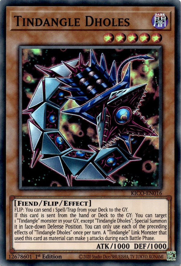 Yugioh Tindangle Dholes KICO-EN016 Super Rare 1st Edition NM