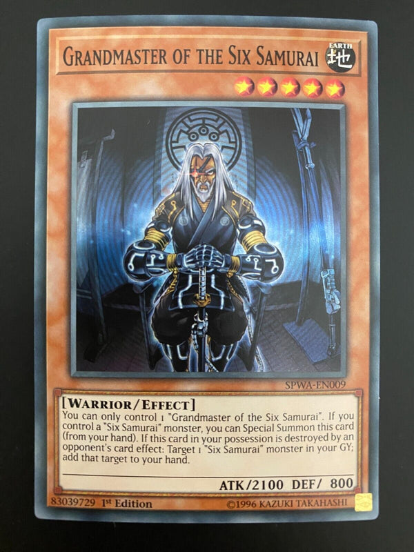 Yugioh Grandmaster of the Six Samurai SPWA-EN009 1st Edition Super Rare NM/MINT