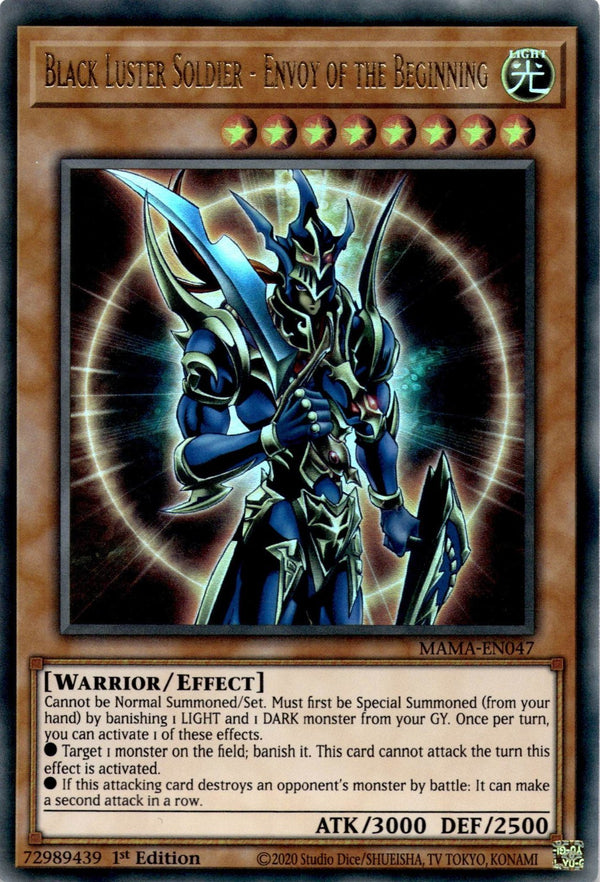 Yugioh Black Luster Soldier - Envoy of the Beginning MAMA-EN047 Ultra Ra VLP/NM