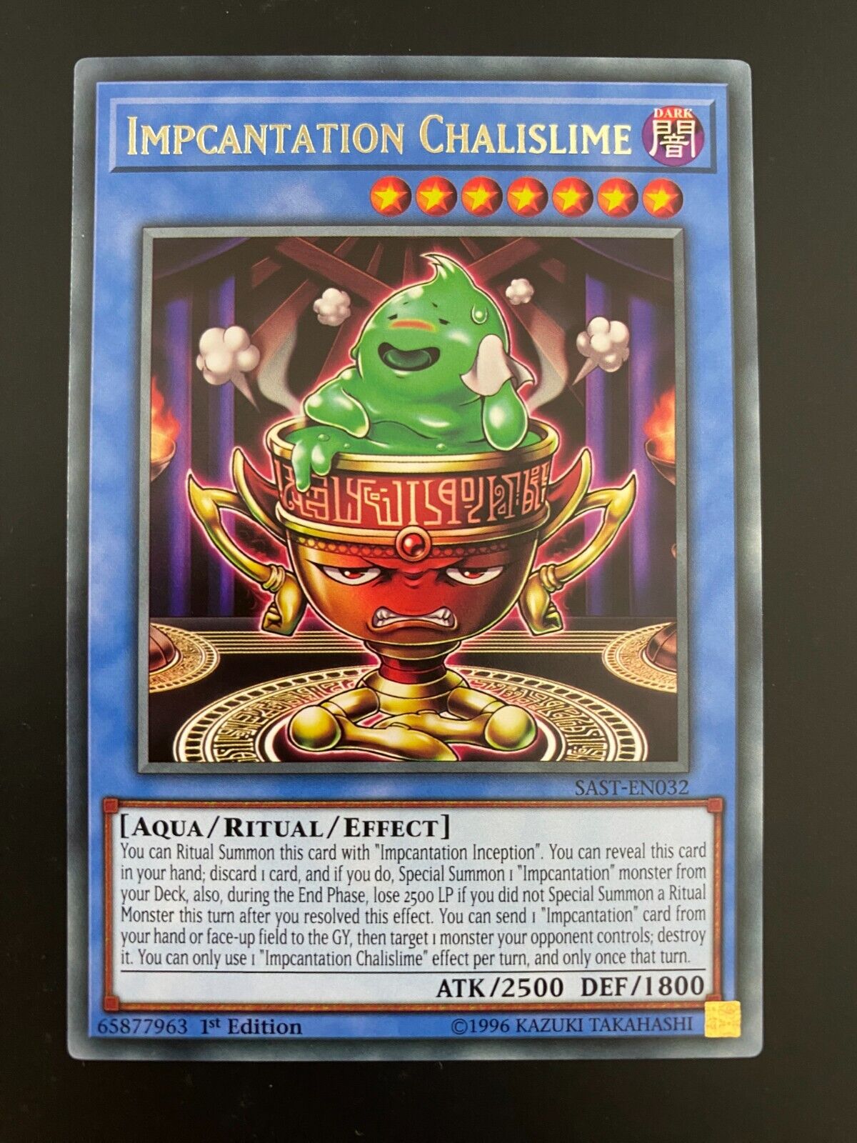 Yugioh Impcantation Chalislime SAST-EN032 Rare 1st Edition NM