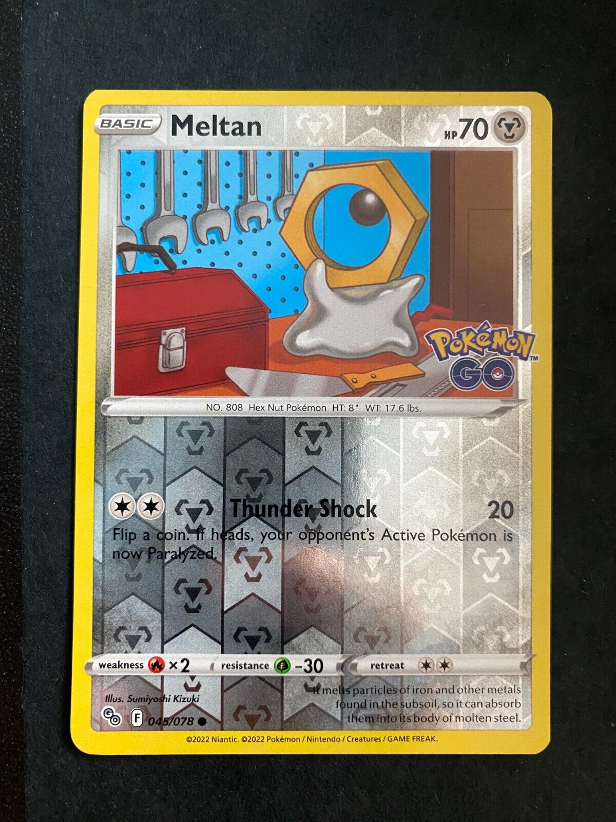 Pokemon Meltan 045/078 Pokemon Go Reverse Holo NM