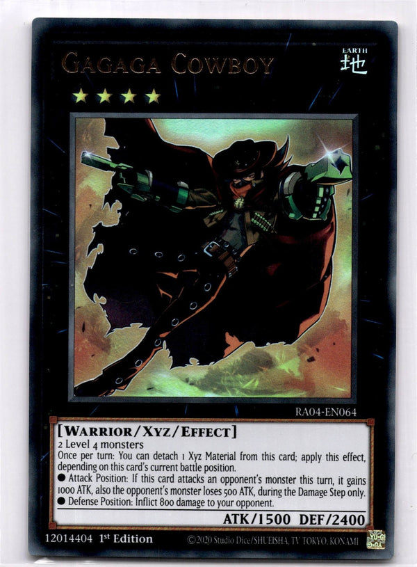 Yugioh Gagaga Cowboy RA04-EN064 Ultra Rare 1st Edition NM