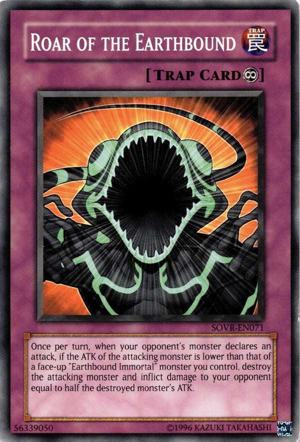 Yugioh Roar Of The Earthbound SOVR-EN071 Common Unlimited Edition LP