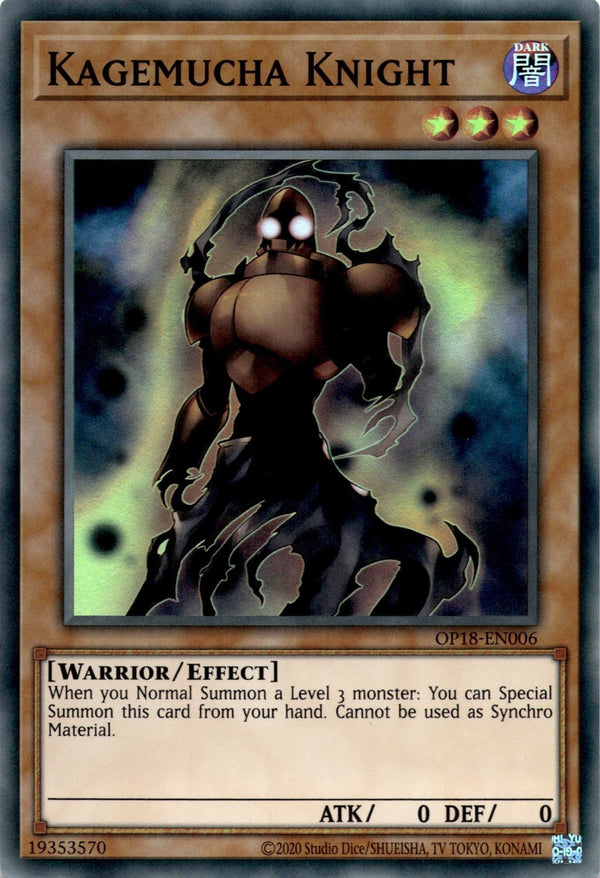 Yugioh Kagemucha Knight OP18-EN006 Super Rare Unlimited Edition NM