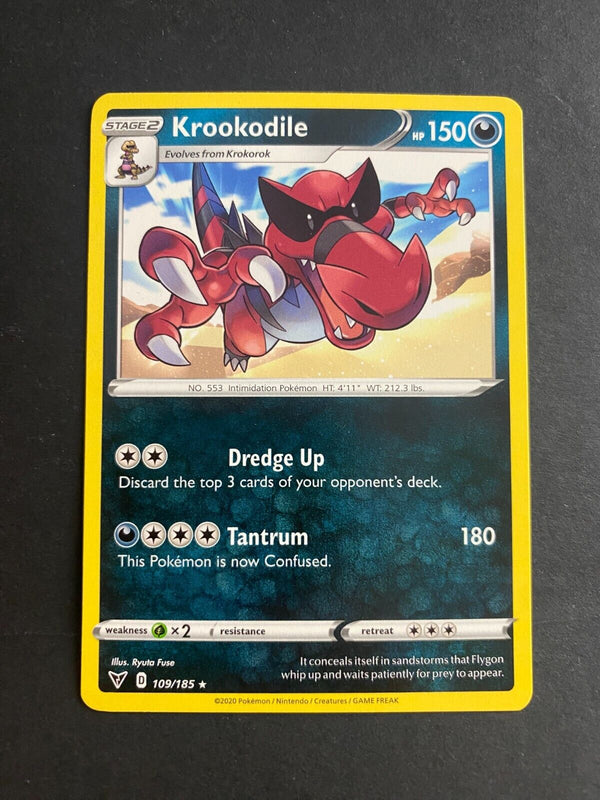 Pokemon Krookodile 109/185 Vivid Voltage Rare Non Holo NM