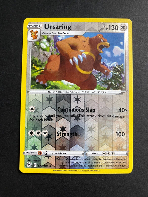 Pokemon Ursaring 123/189 Astral Radiance Reverse Holo VLP/NM