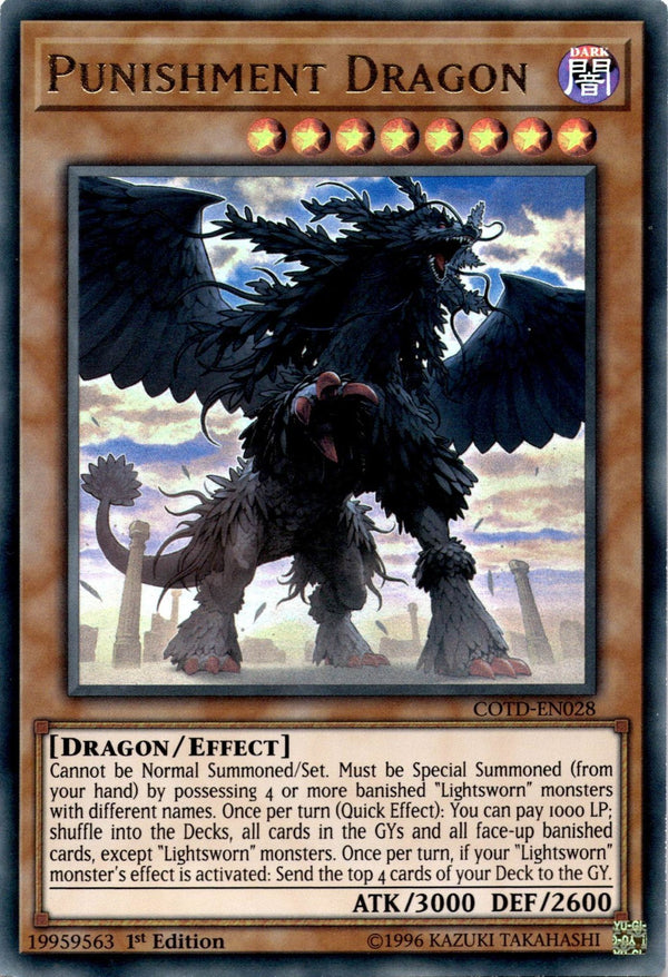 Yugioh Punishment Dragon COTD-EN028 Ultra Rare 1st Edition NM