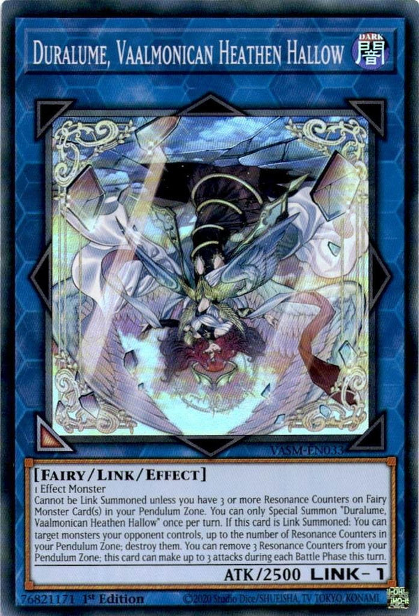 Yugioh Duralume, Vaalmonican Heathen Hallow VASM-EN033 Super Rare 1st Edition LP