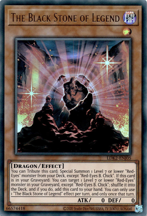 Yugioh The Black Stone of Legend LDK2-ENJ05 Ultra Rare Unlimited Edition MP/LP