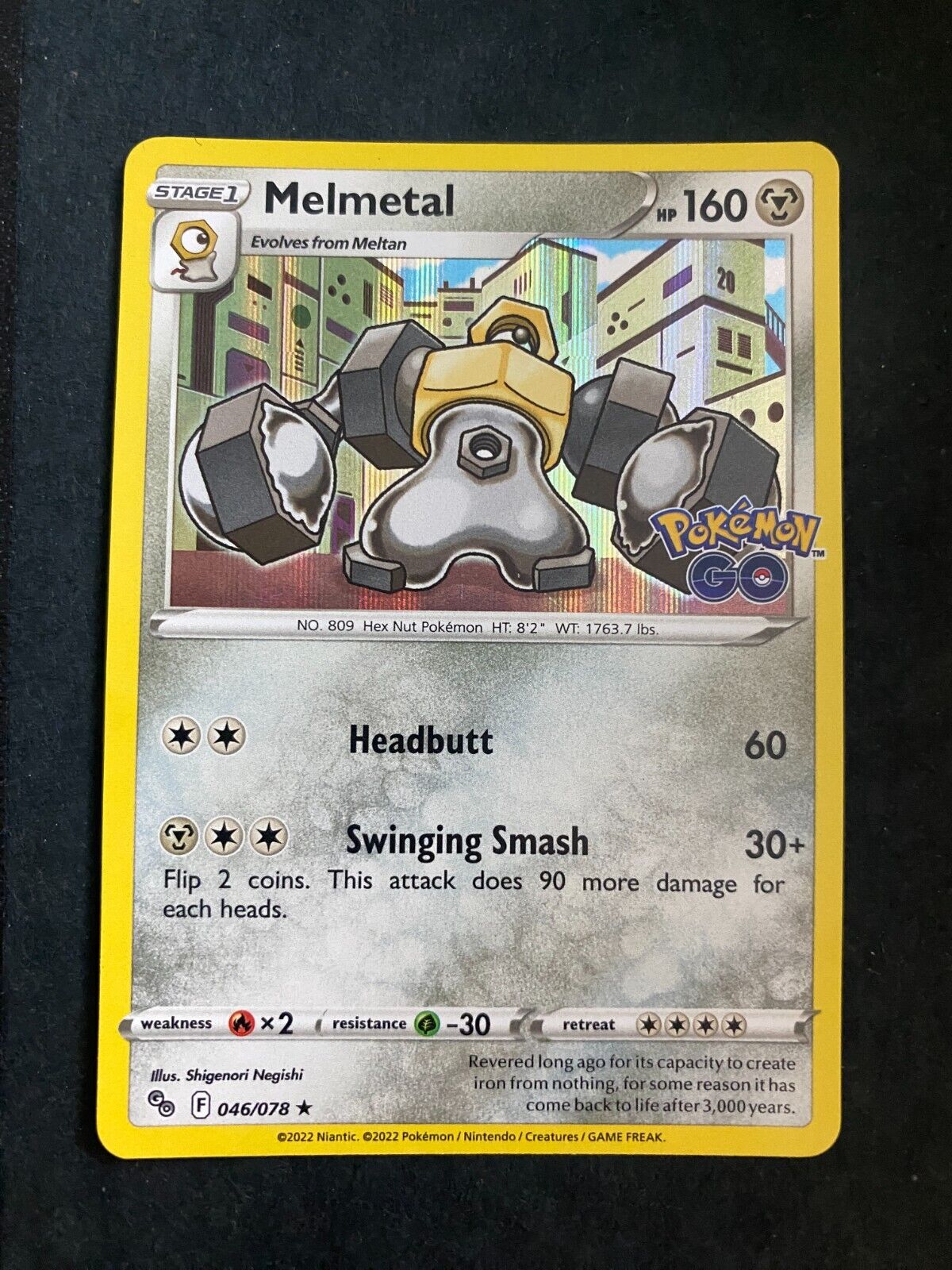 Pokemon Melmetal 046/078 Pokemon Go Holo VLP/NM