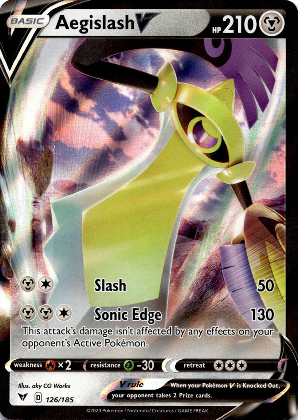 Pokemon Aegislash V 126/185 Vivid Voltage Full Art Holo NM