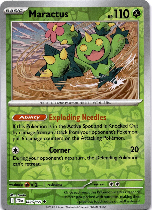 Pokemon Maractus 008/159 Journey Together Reverse Holo NM
