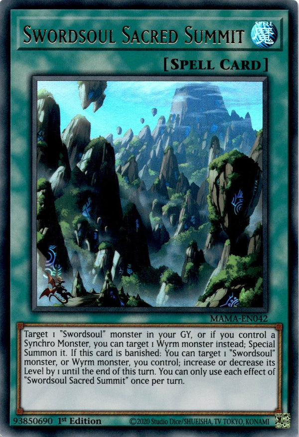 Yugioh Swordsoul Sacred Summit MAMA-EN042 Ultra Rare 1st Edition NM