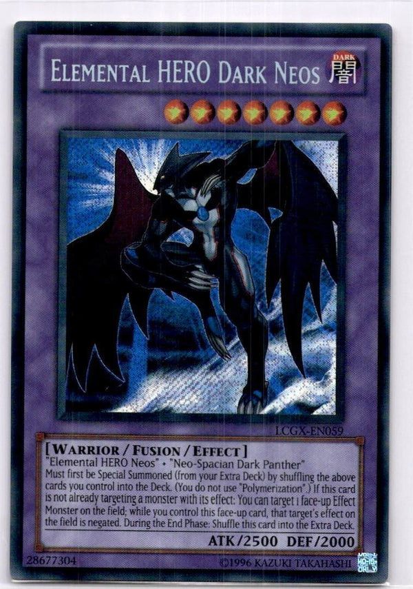 Yugioh Elemental HERO Dark Neos LCGX-EN059 Secret Rare Unlimited Edition NM