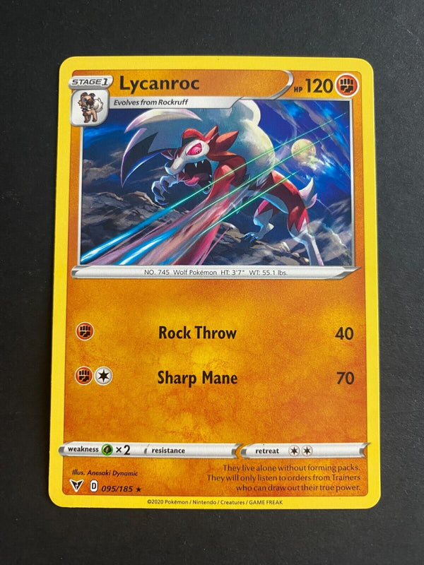 Pokemon Lycanroc 095/185 Vivid Voltage Rare Non Holo NM