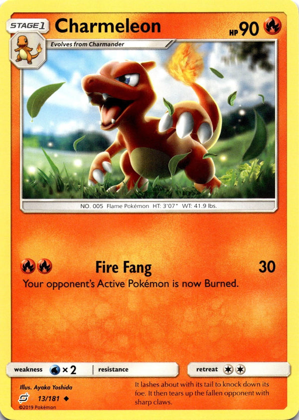 Pokemon Charmeleon 13/181 Team Up Non Holo NM